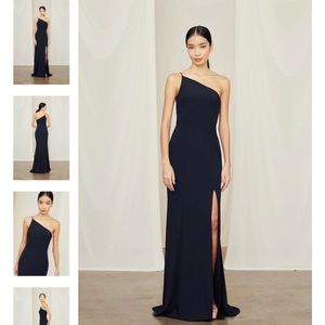 Bella Bridesmaids Amsale Sloan Crepe Dress. Color Ice. Size 6